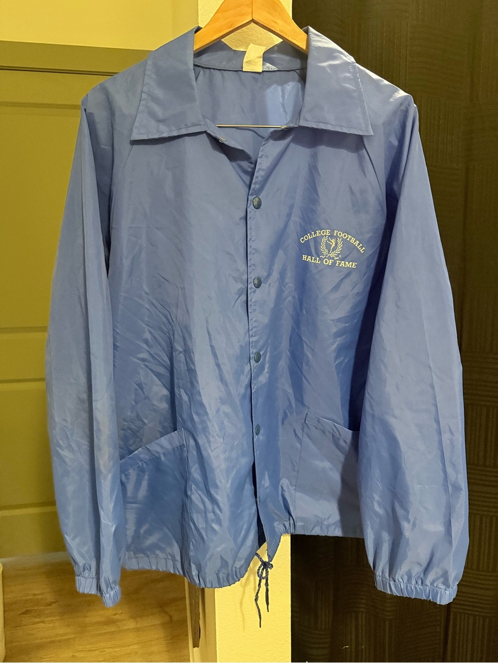 Source Unknown Light Blue College Football Hall of Fame Coach Jacket